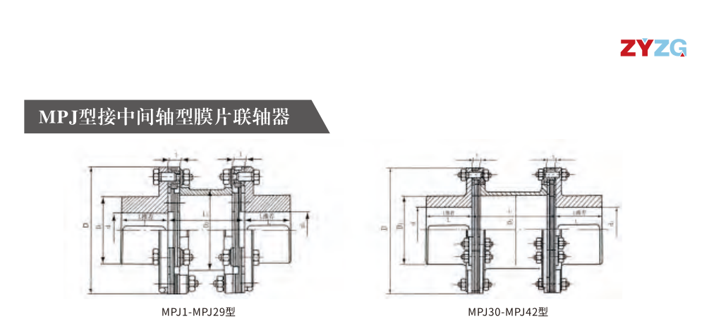 MPJ型接中間軸型膜片聯(lián)軸器